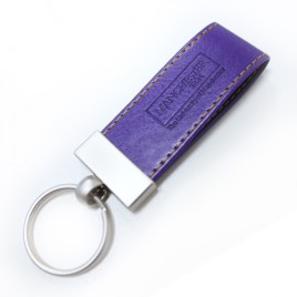 Leather-Look Key Ring, key, ring, fob, leather, purple